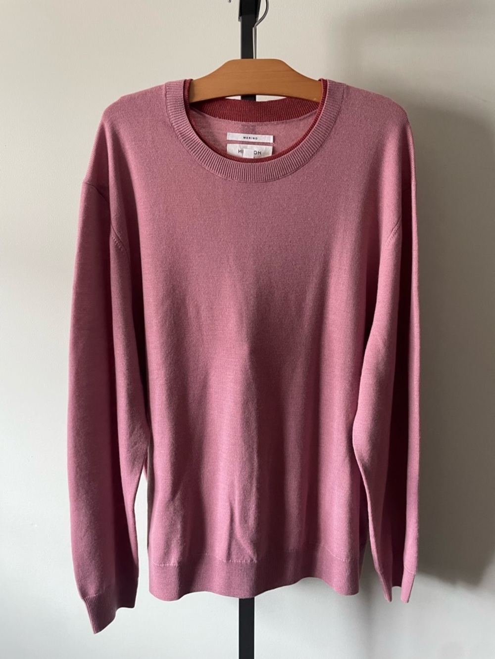 Hudson North 100% Merino Wool Sweater Pink Mens Size XXL
